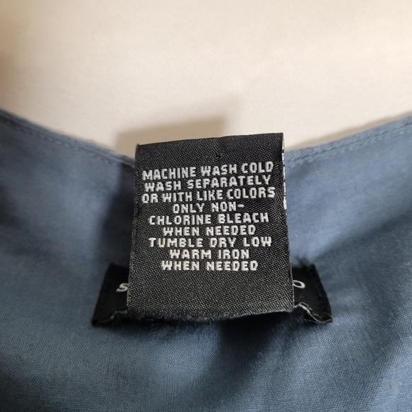 Sutton Studio 100% Linen Maxi Dress Eyelet Floral Detailng sz 12P - Picture 6 of 9